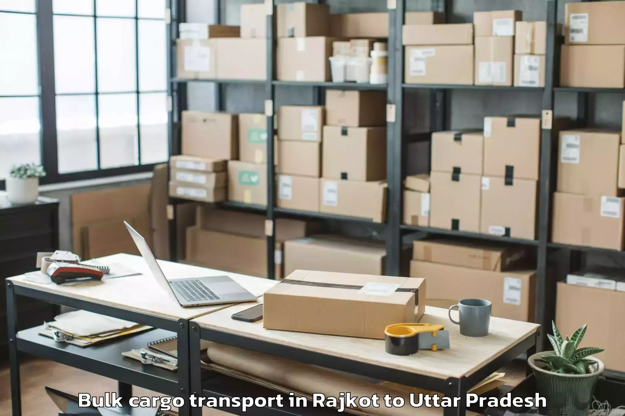 Hassle-Free Rajkot to Bangarmau Bulk Cargo Transport